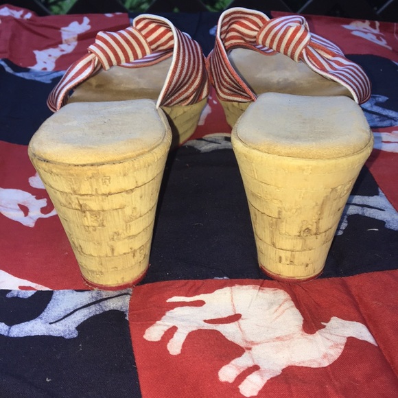 Italian Shoemakers Red & White Striped Espadrilles - Picture 3 of 7